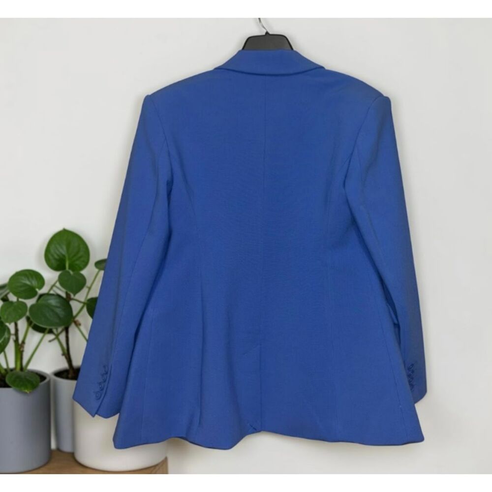 Women’s Blue Tailored Button Front Blazer Sizes M & 1X - Picture 2 of 2